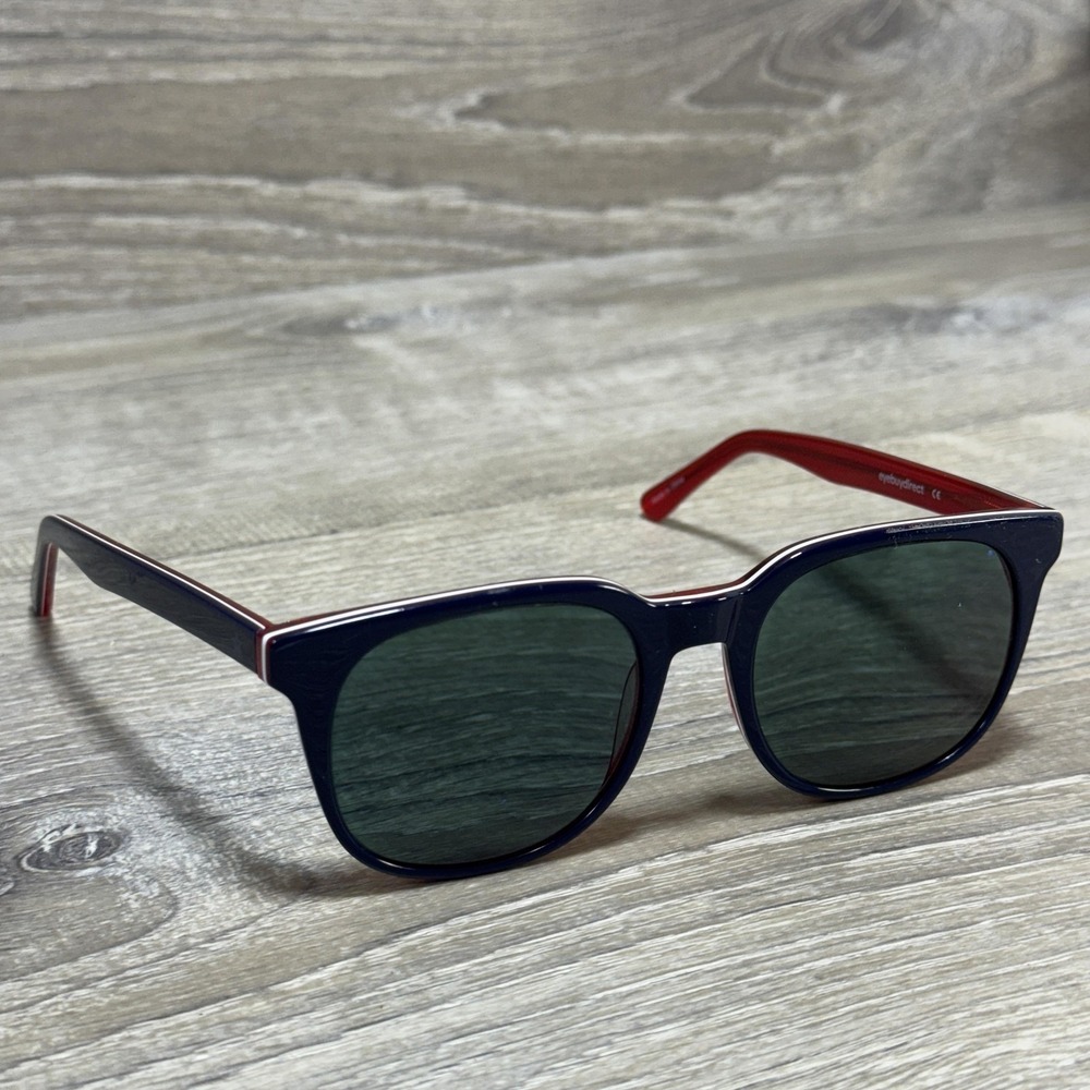 EyeBuyDirect 1776 Eyeglass Frames 52-19-145 Red White Blue Star Patriotic
